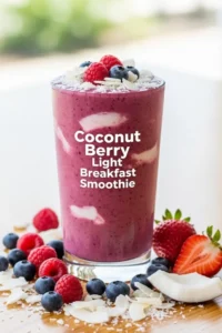 Coconut Berry Light Breakfast Smoothie