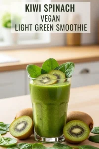 Kiwi Spinach Vegan Light Green Smoothie