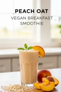 Peach Oat Vegan Breakfast Smoothie