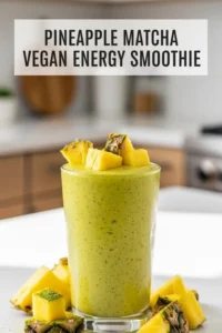 Pineapple Matcha Vegan Energy Smoothie