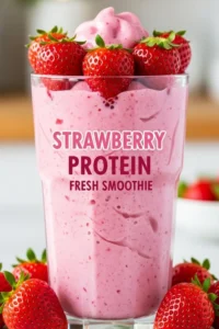 Strawberry Protein Fresh Smoothie
