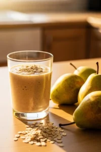 Warm Vanilla Pear Oat Smoothie