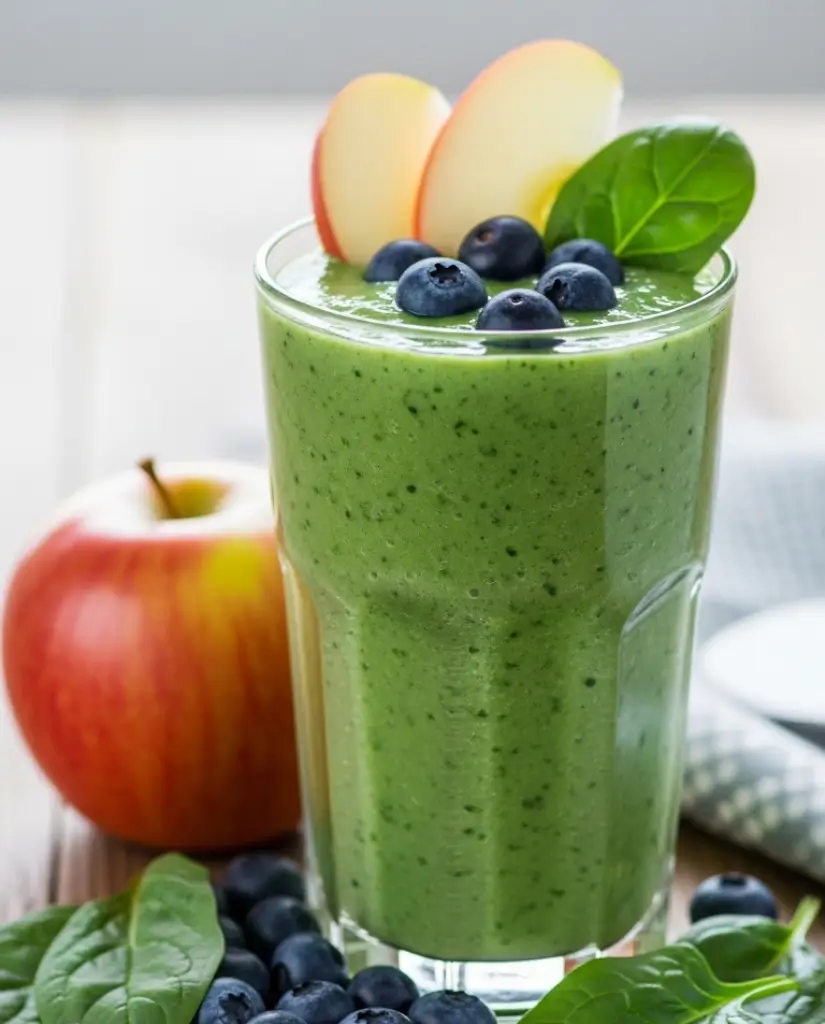 Apple Berry Spinach Smoothie