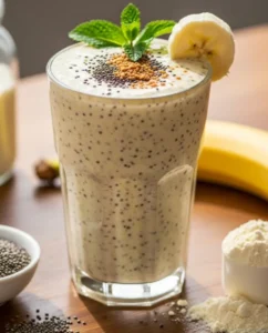 Banana Chia Protein Smoothie