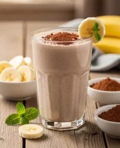 Banana Cocoa Yogurt Protein Smoothie