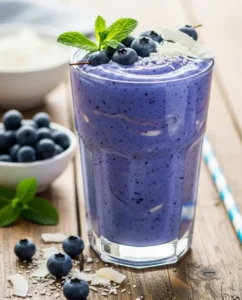 Blueberry Coconut Protein Smoothie