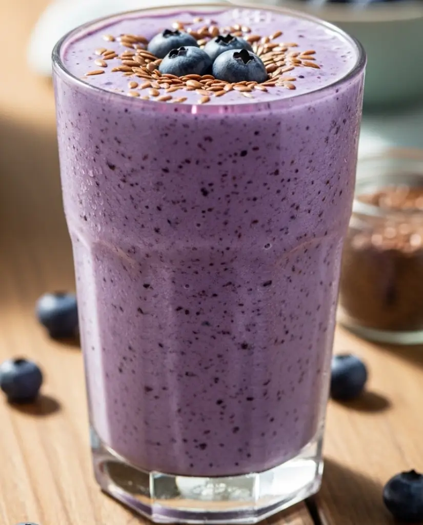 Blueberry Flax Protein Smoothie