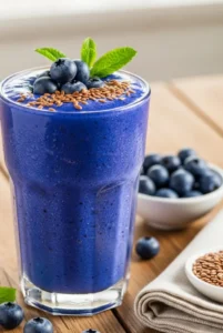 Blueberry Flaxseed Fat Burning Smoothie