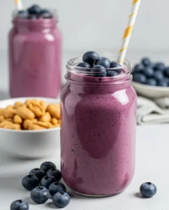 Blueberry Peanut Butter Protein Smoothie