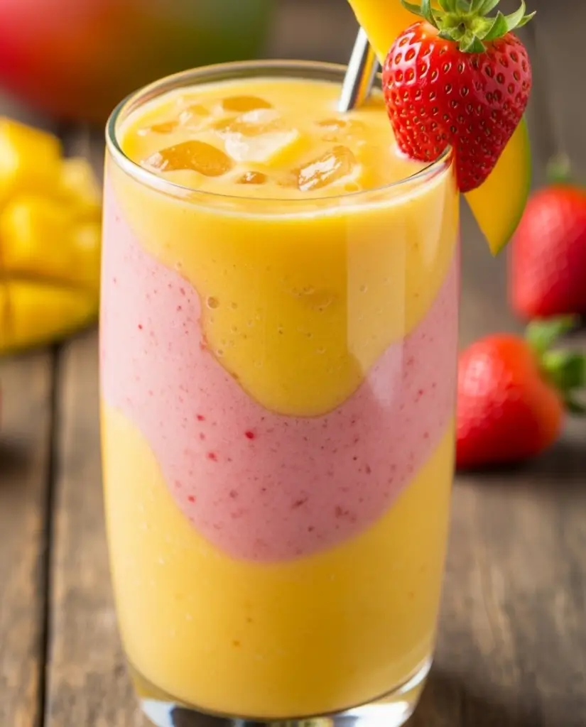 Mango Strawberry Energy Smoothie