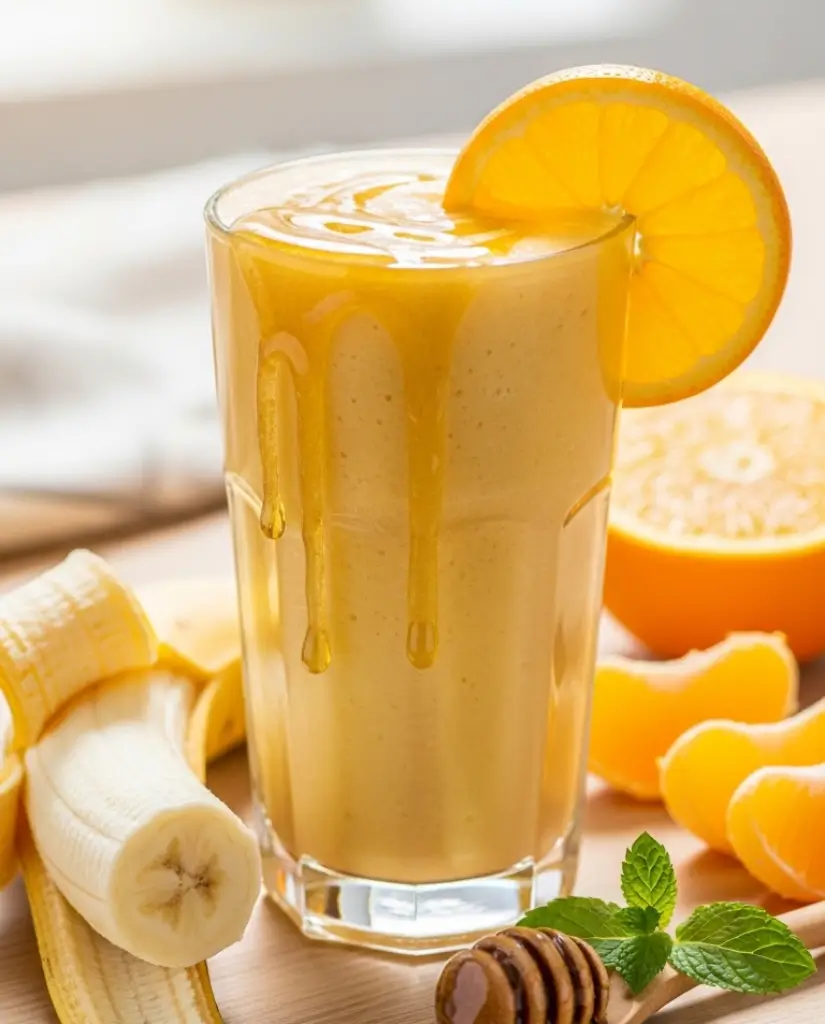 Orange Banana Honey Smoothie