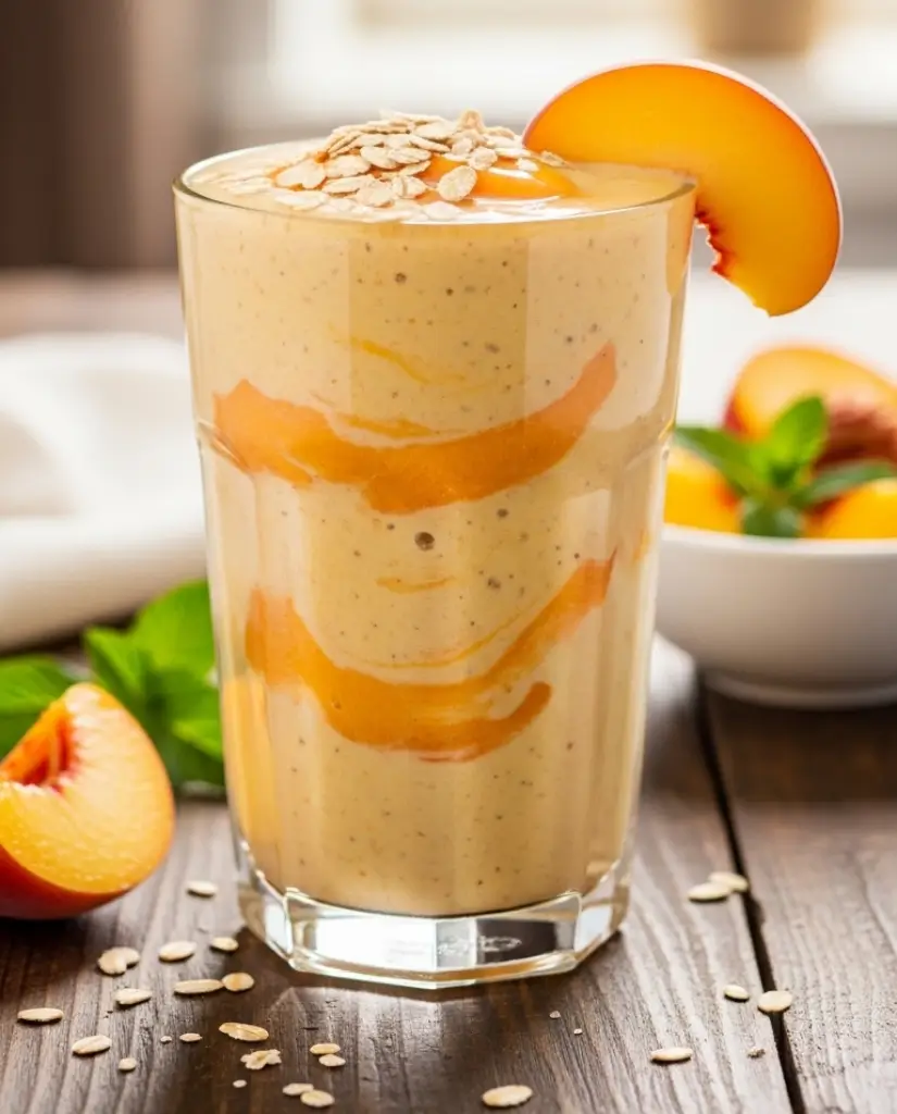 Peach Oat Pre Workout Smoothie