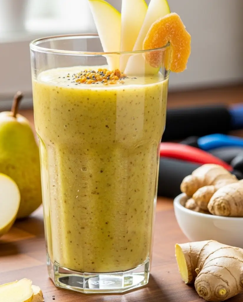 Pear Ginger Pre Workout Smoothie