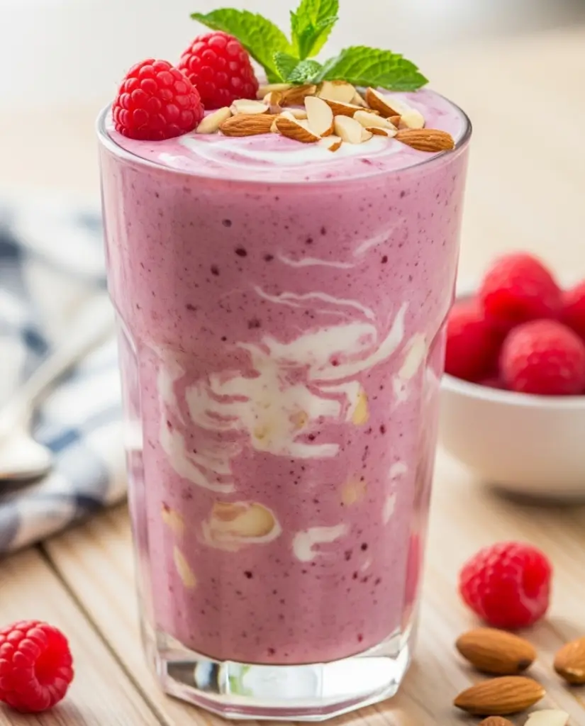 Raspberry Almond Focus Smoothie