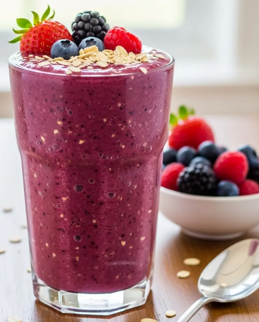 Berry Oat Fiber Smoothie