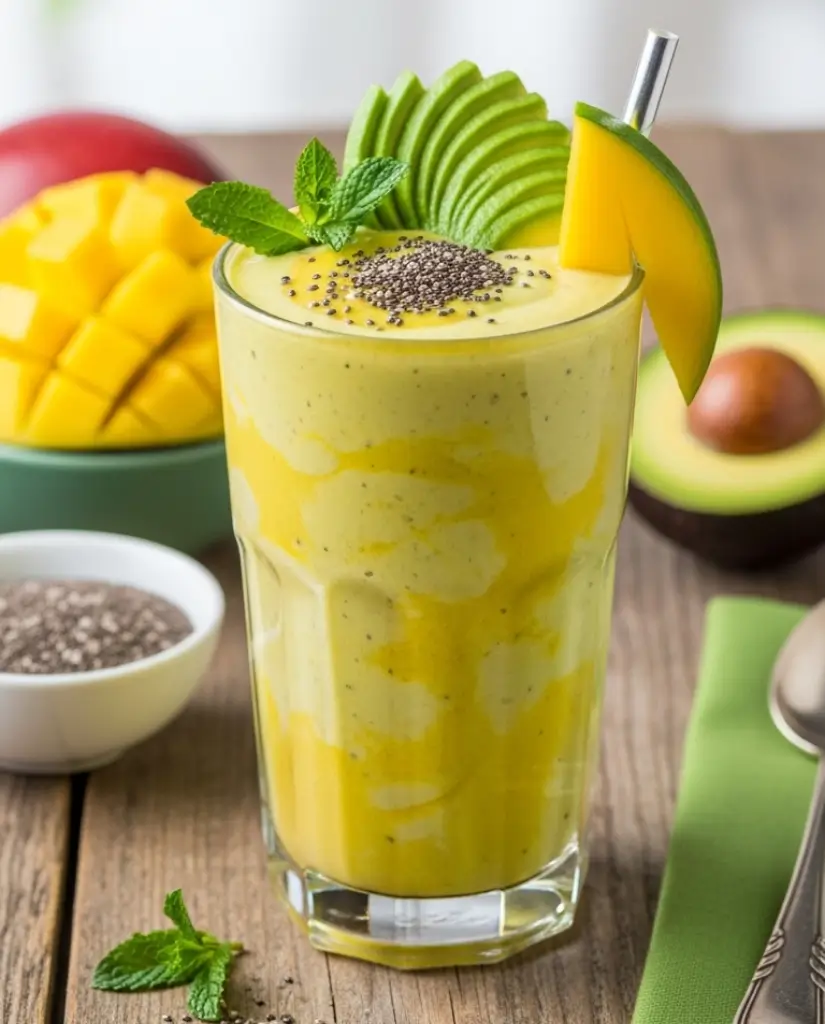 Mango Avocado Fiber Smoothie