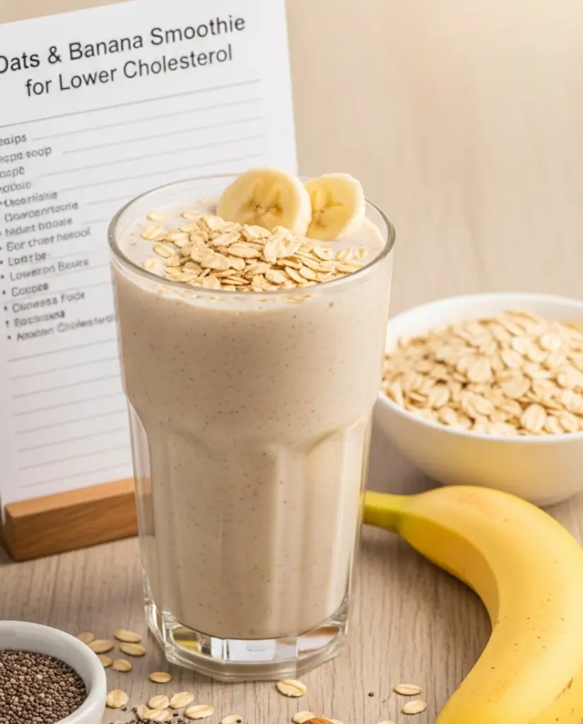 Oats & Banana Smoothie for Lower Cholesterol