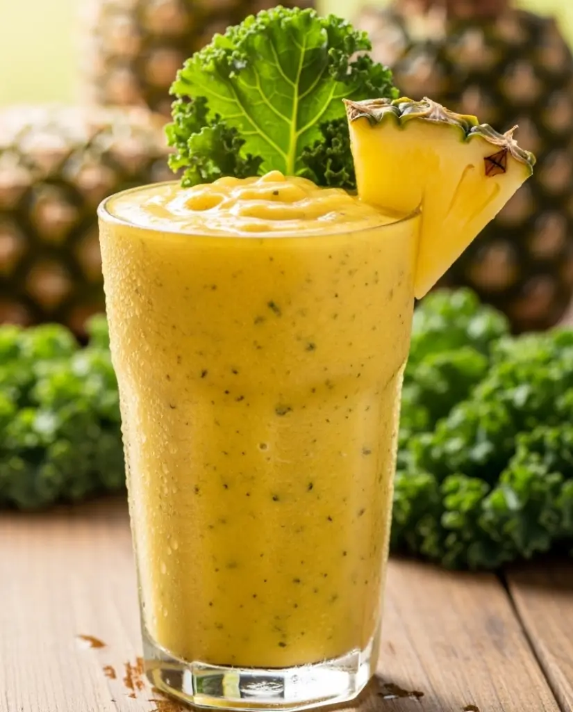 Pineapple Kale Fiber Smoothie