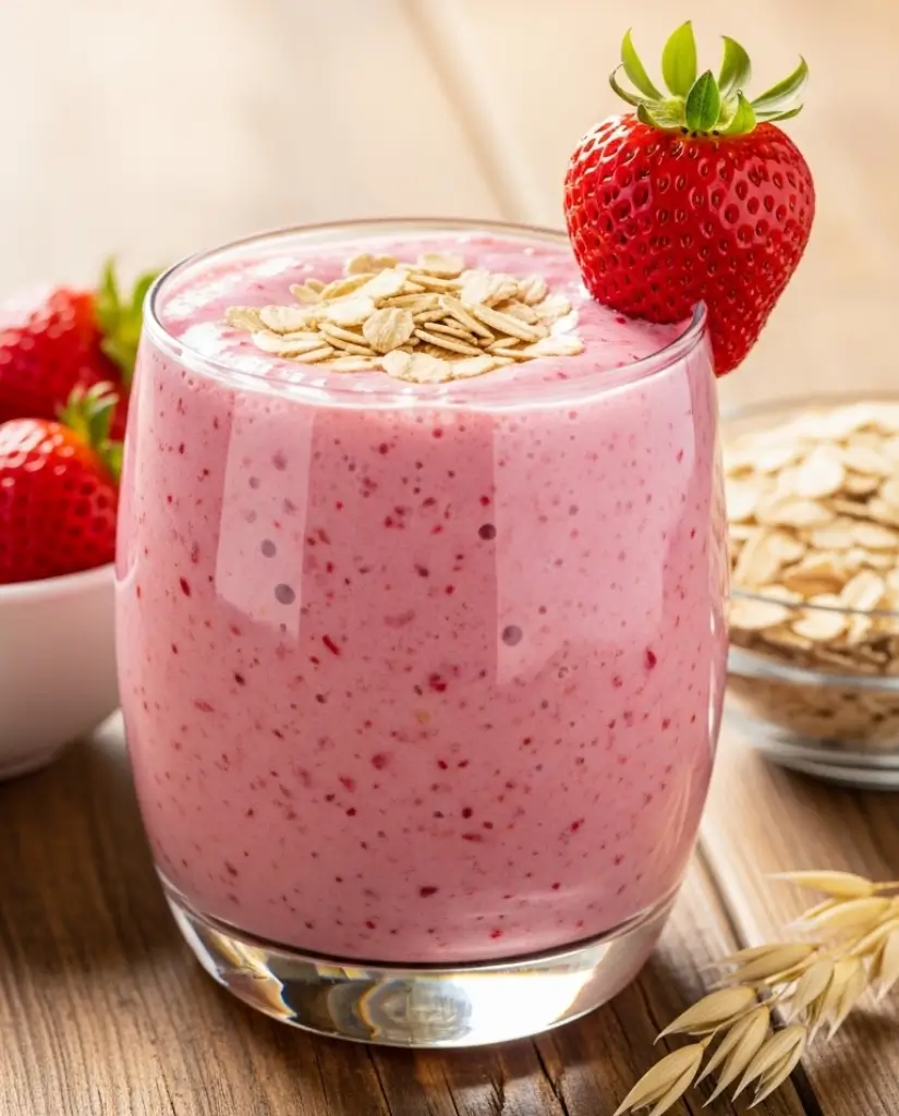 Strawberry Oat Fiber Smoothie