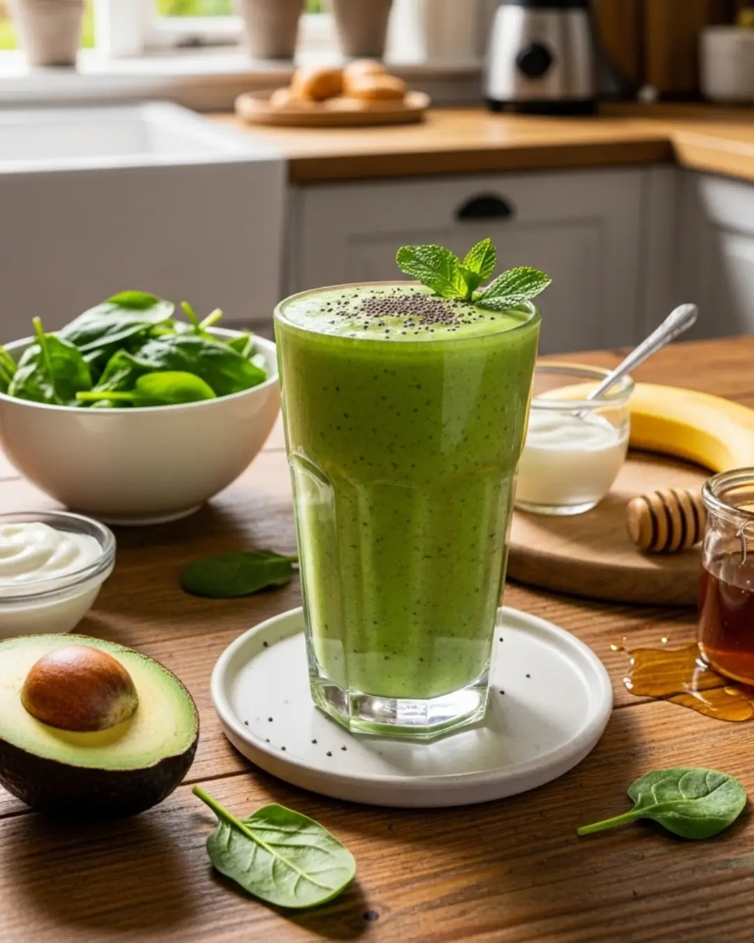 Avocado Spinach Power Smoothie
