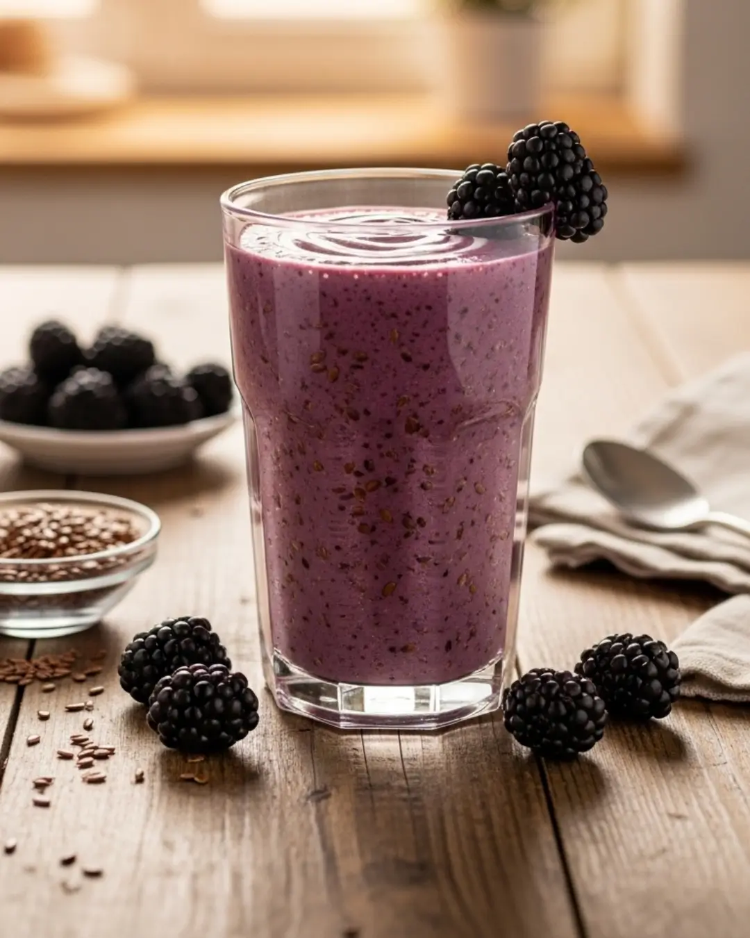 Blackberry Flax Seed Smoothie