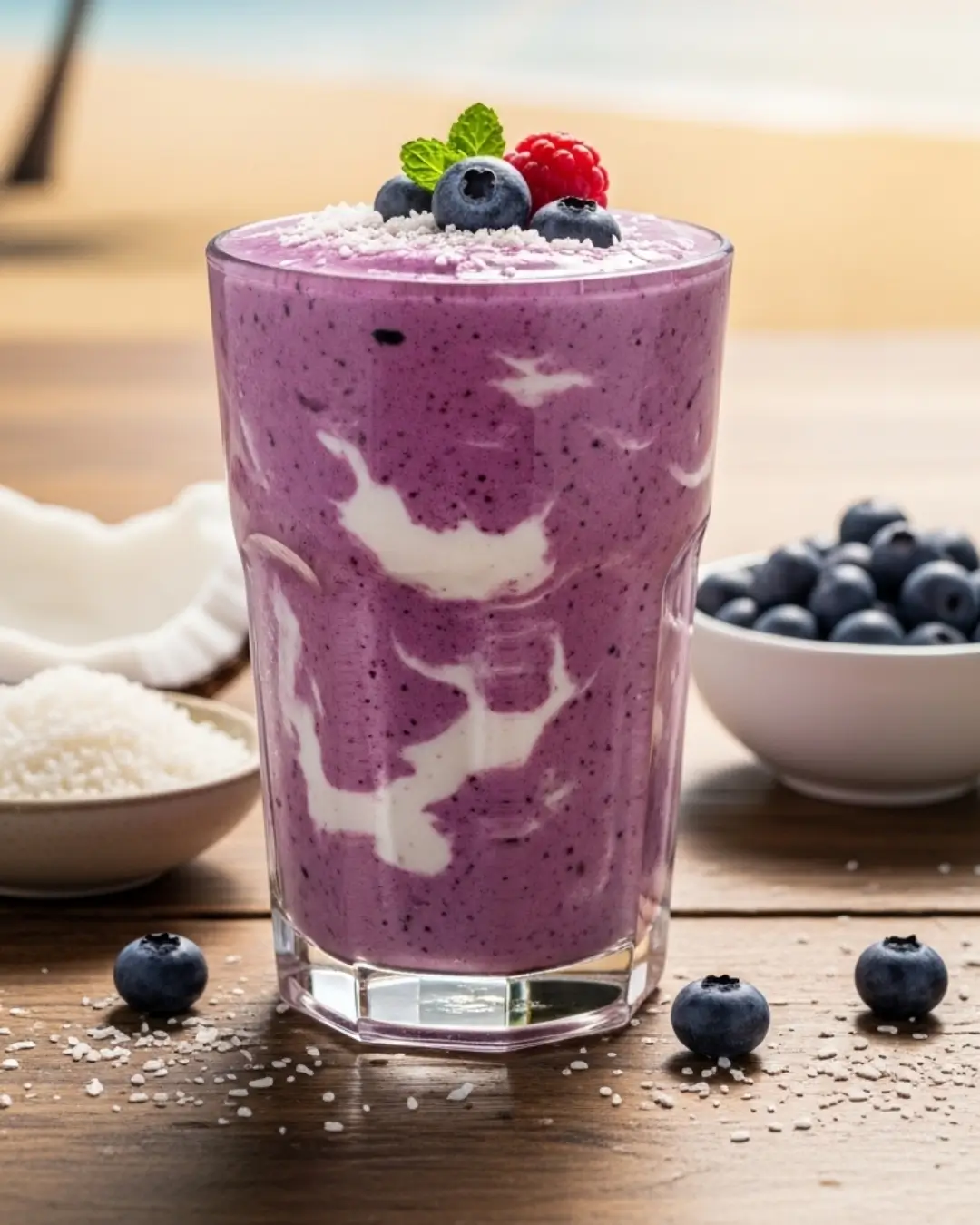 Coconut Berry Probiotic Smoothie