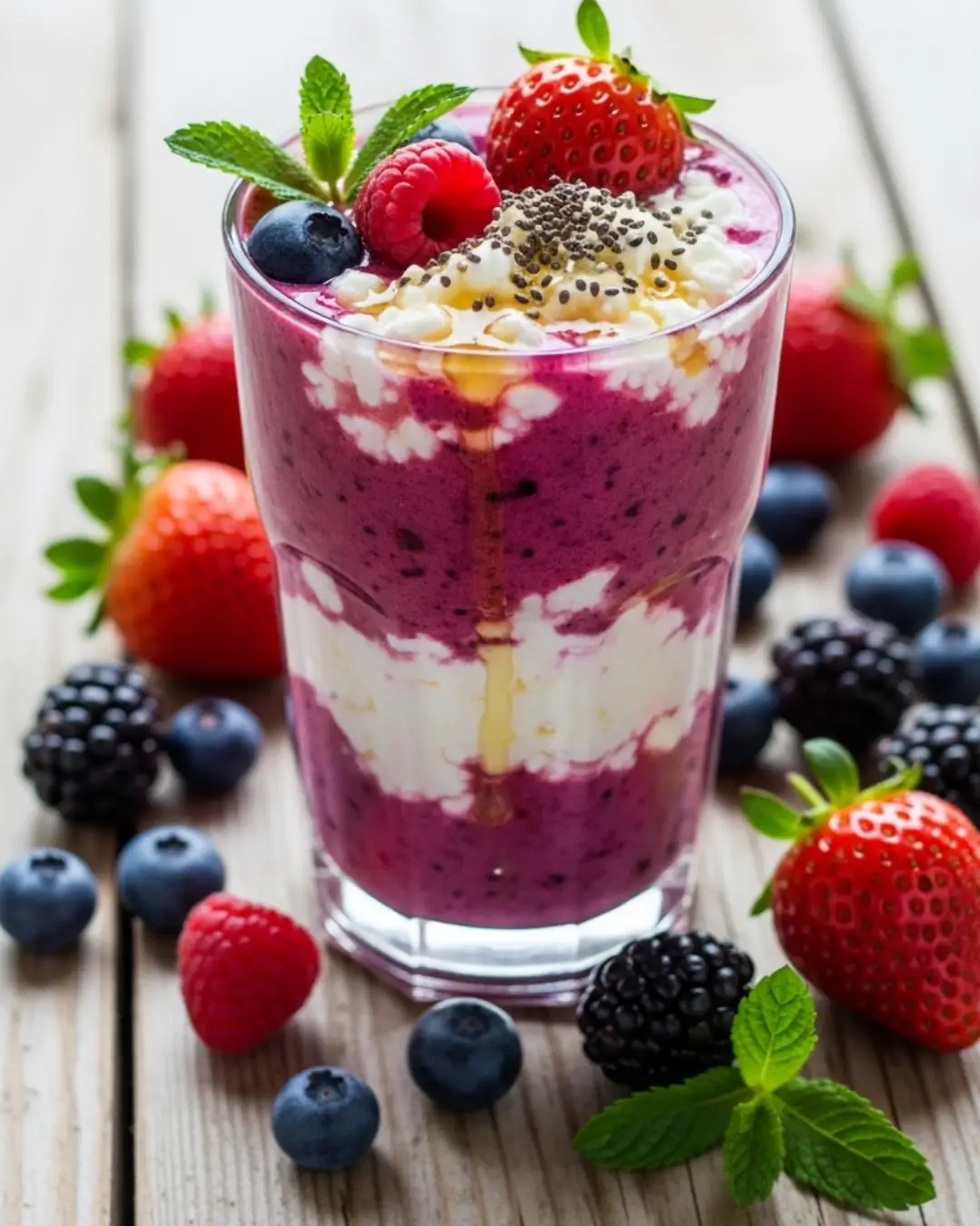 Cottage Cheese Berry Smoothie