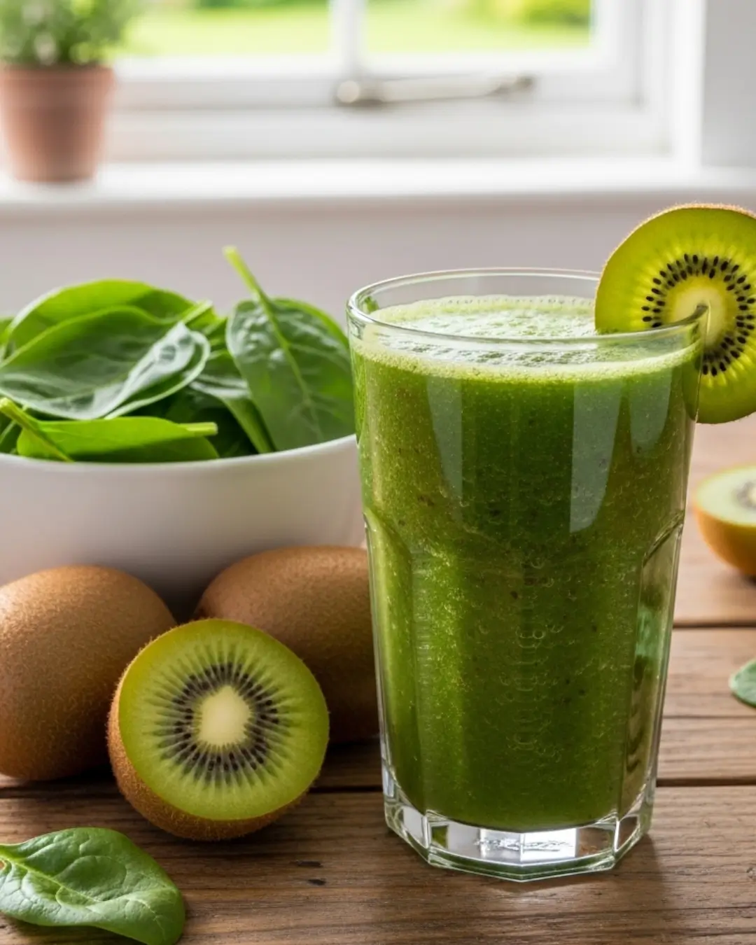 Kiwi Spinach Flat Belly Smoothie