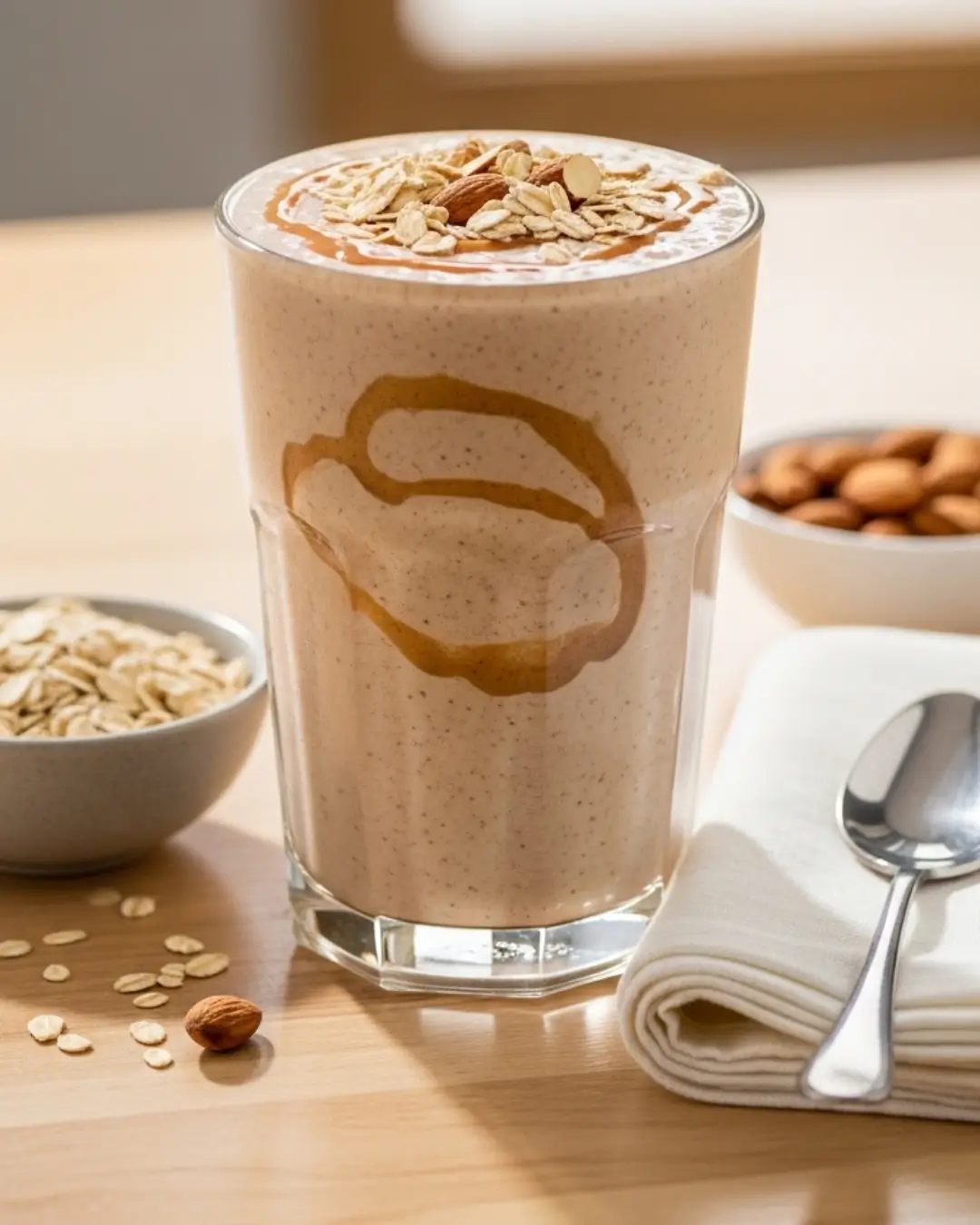 Oat Almond Butter Meal Replacement Smoothie