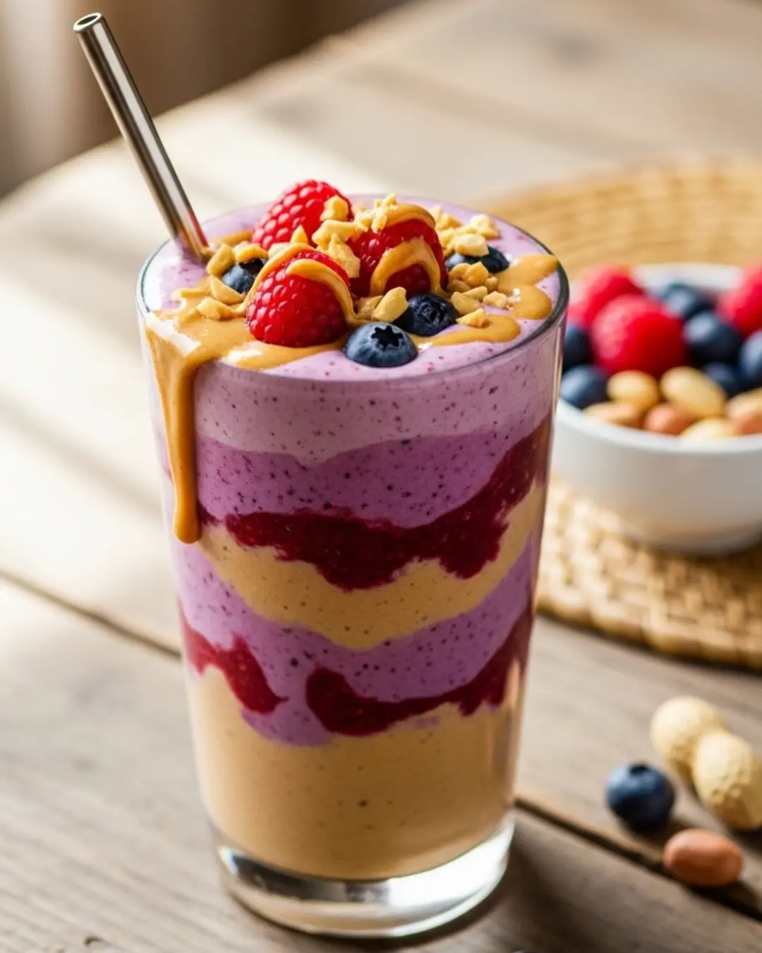 Peanut Butter Berry Smoothie