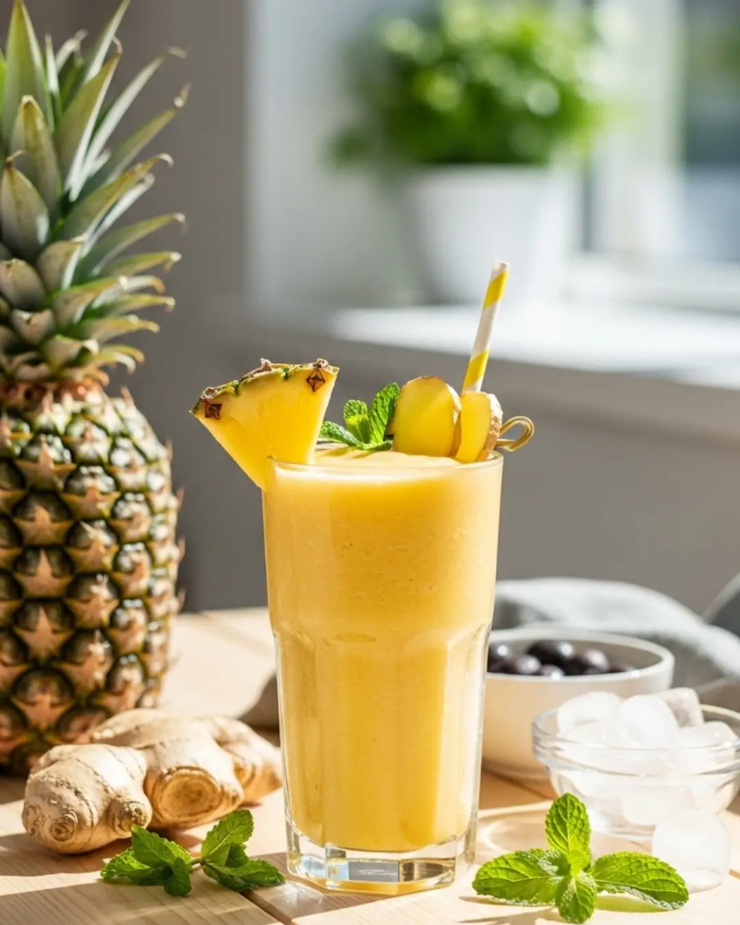 Pineapple Ginger Anti Bloat Smoothie