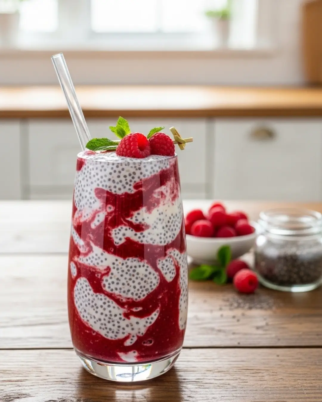 Raspberry Chia Seed Smoothie