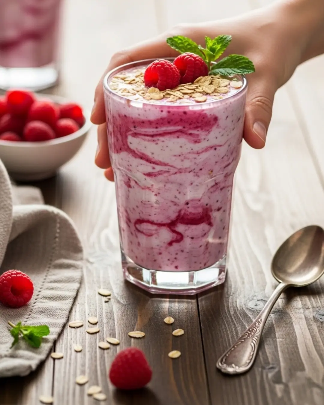 Raspberry Oat Filling Smoothie