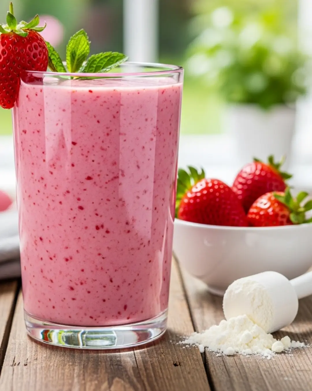 Strawberry Casein Protein Smoothie