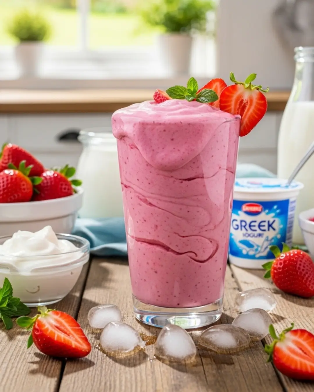Strawberry Greek Yogurt Smoothie