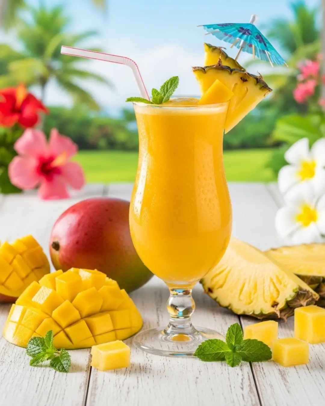 Tropical Mango Pineapple Smoothie