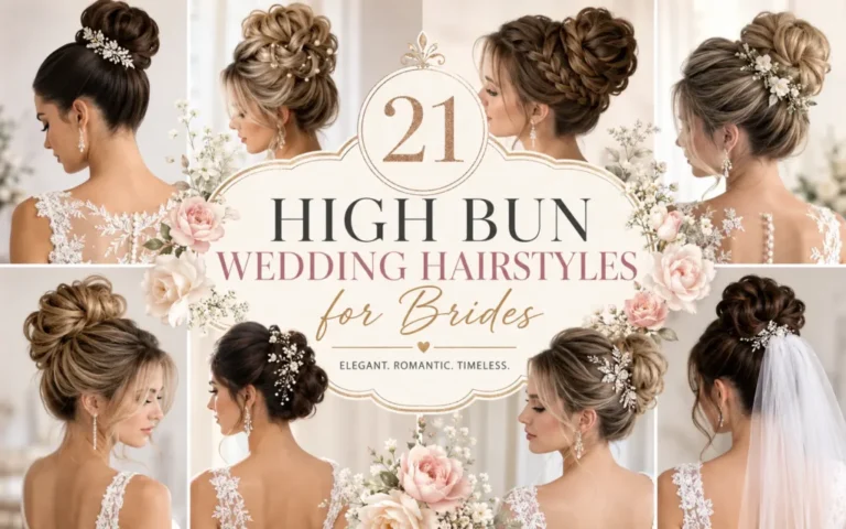 21 high bun wedding hairstyles for brides 1024x640