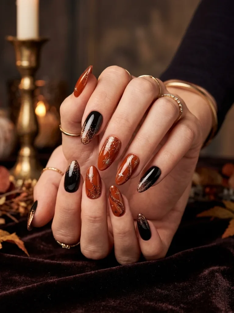 Halloween glitter nails with polish 20260912184721
